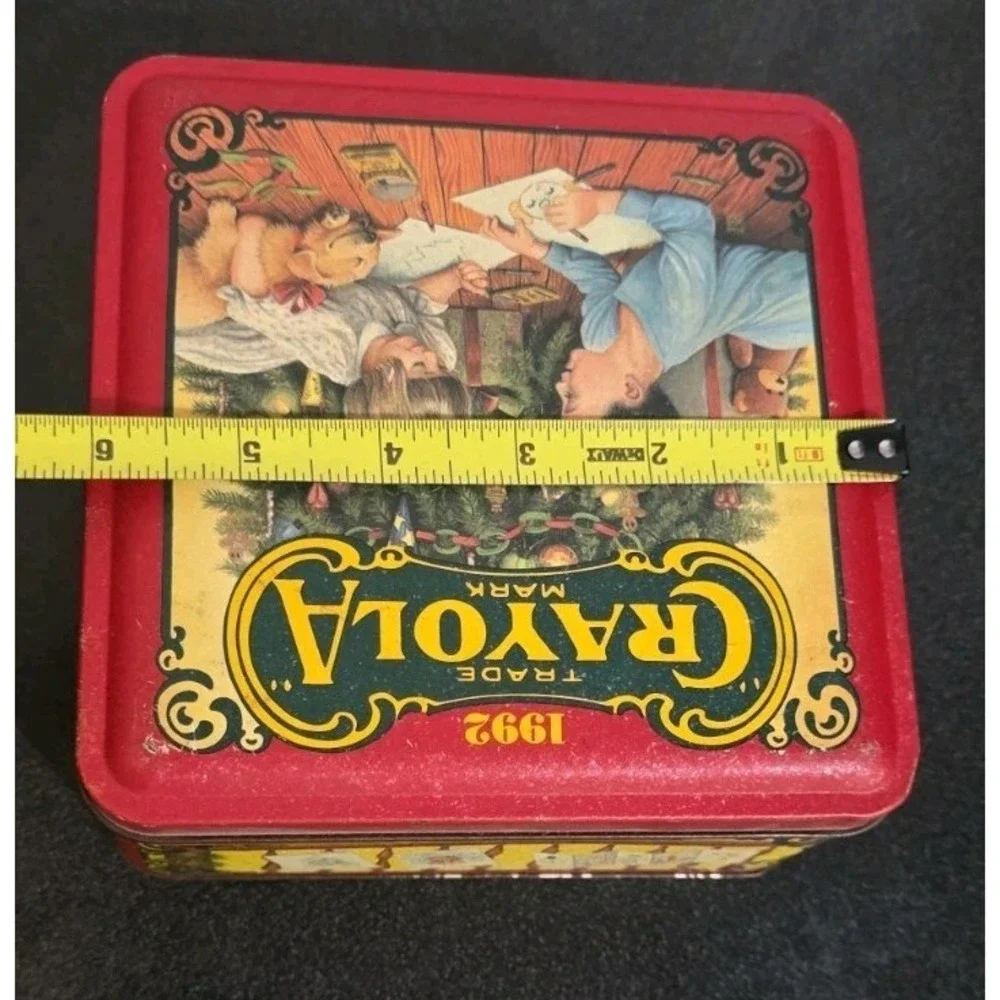 3pc Vintage Peanut Planters Wheat Thins Crayola‎ 80s Tin Lot Metal Cans Lids